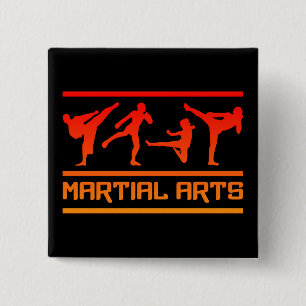 Bóton Quadrado 5.08cm Botão das artes marciais