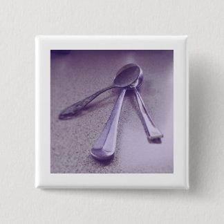 Bóton Quadrado 5.08cm Botão das colheres