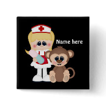 Botão de adicionar nome da enfermeira de desenho a