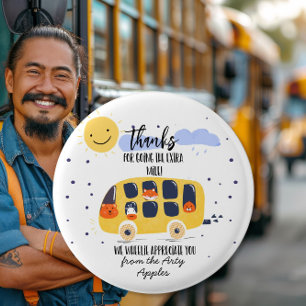 Bóton Quadrado 5.08cm Botão de Agradecimento ao Motorista de Ônibus Esco