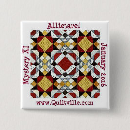 Bóton Quadrado 5.08cm Botão de Allietare