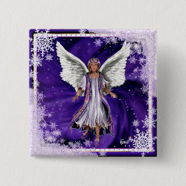 Bóton Quadrado 5.08cm Botão de Alma Roxo