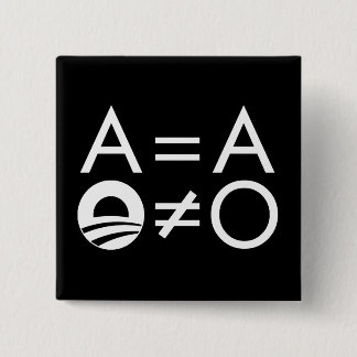 Bóton Quadrado 5.08cm Botão de Anti-Obama Objectivist