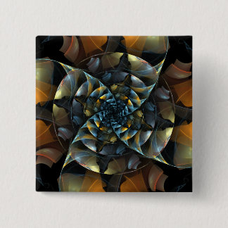 Bóton Quadrado 5.08cm Botão de Arte de Abstrato de PinWheel (quadrado)