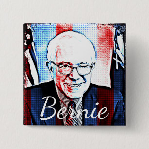 Bóton Quadrado 5.08cm Botão de Arte Digital do Pro Bernie Sanders