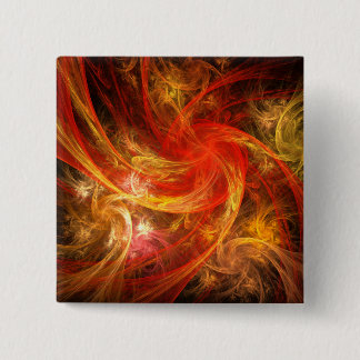 Bóton Quadrado 5.08cm Botão de Arte do Firestorm Nova Abstrato (quadrado