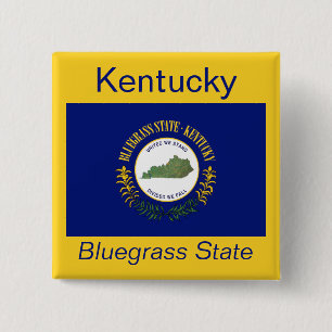 Bóton Quadrado 5.08cm Botão de Banner de Kentucky
