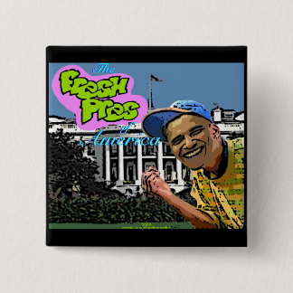 Bóton Quadrado 5.08cm Botão de Barack Obama "Pres fresco de America™"