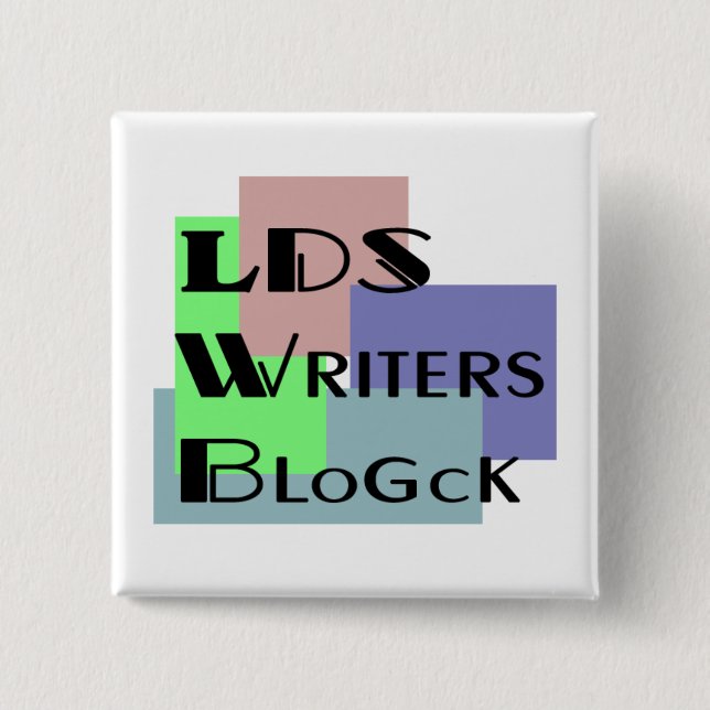 Bóton Quadrado 5.08cm Botão de Blogck dos escritores de LDS (Frente)