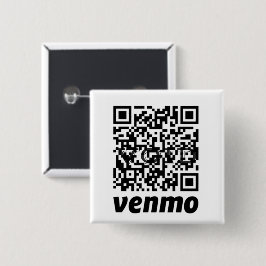 Bóton Quadrado 5.08cm Botão de código QR personalizável