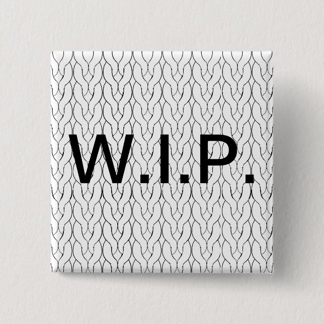 Bóton Quadrado 5.08cm Botão de confecção de malhas dos trabalhos em (Frente)