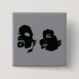 Bóton Quadrado 5.08cm Botão de design do logotipo Heads Up da BerkhouseS