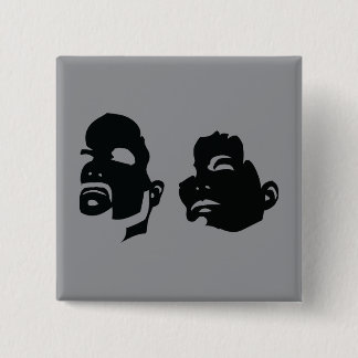 Bóton Quadrado 5.08cm Botão de design do logotipo Heads Up da BerkhouseS