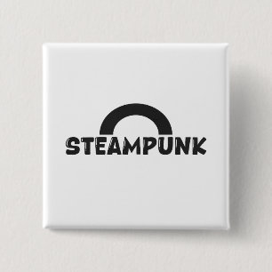 Bóton Quadrado 5.08cm Botão de Design Minimalista Steampunk