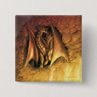 Bóton Quadrado 5.08cm Botão de DragonFire