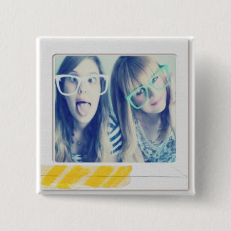Bóton Quadrado 5.08cm botão de foto do instagram