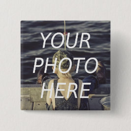 Bóton Quadrado 5.08cm Botão de Foto Personalizado