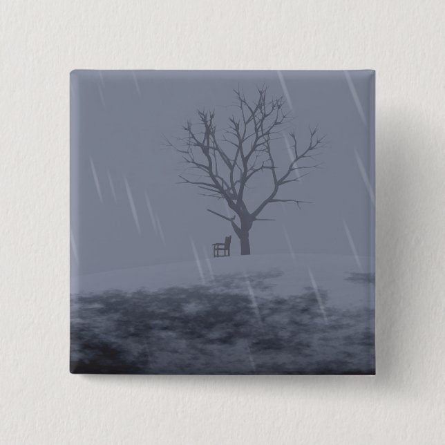 Bóton Quadrado 5.08cm Botão de frio do inverno (Frente)