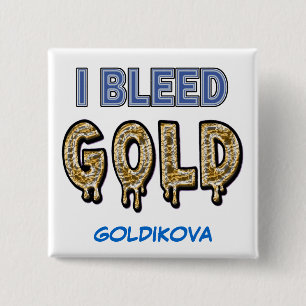 Bóton Quadrado 5.08cm Botão de GOLDIKOVA