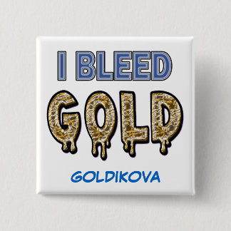 Bóton Quadrado 5.08cm Botão de GOLDIKOVA