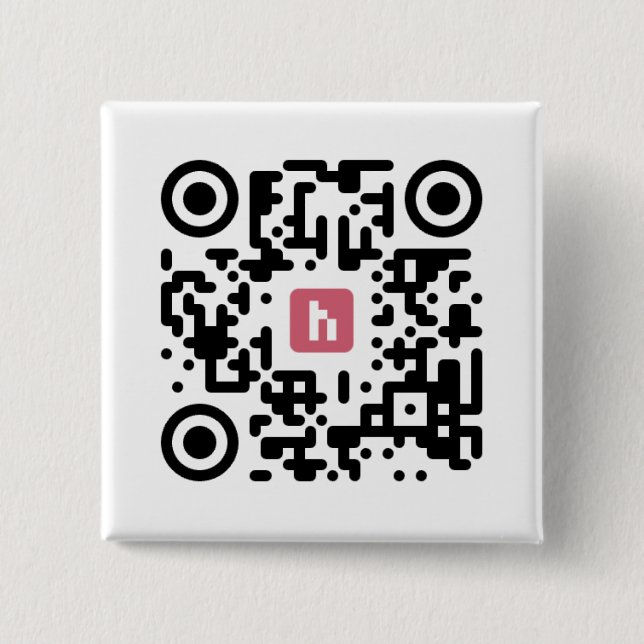 Bóton Quadrado 5.08cm Botão de Holotag AR (Frente)