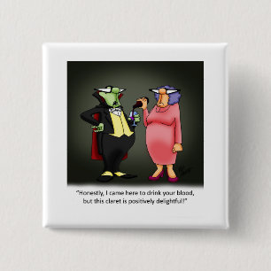 Bóton Quadrado 5.08cm Botão de Humor Engraçado do Vinho