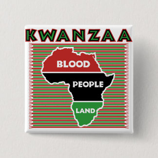 Bóton Quadrado 5.08cm Botão de Kwanzaa