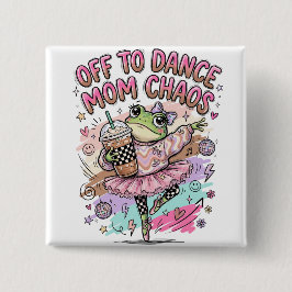 Bóton Quadrado 5.08cm Botão de Mãe de Dança