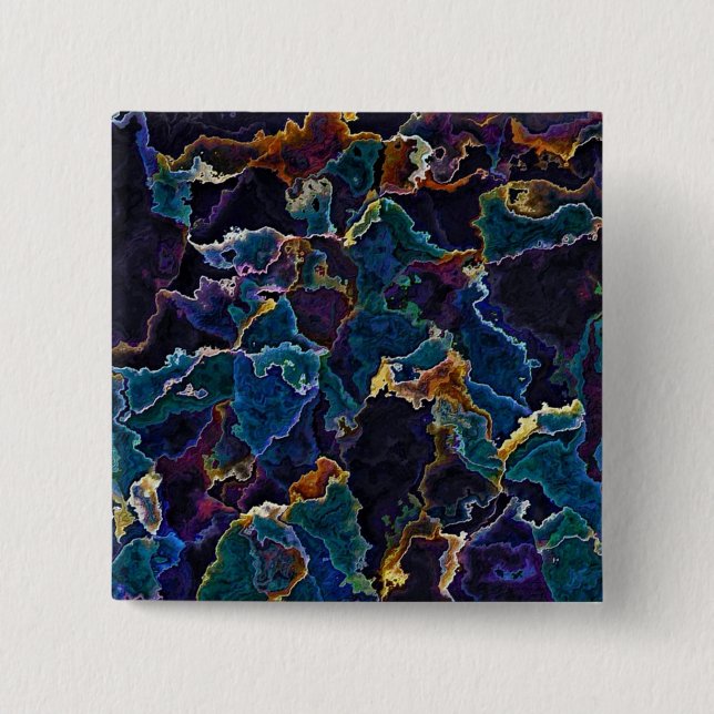 Bóton Quadrado 5.08cm Botão de mancha de óleo (Frente)