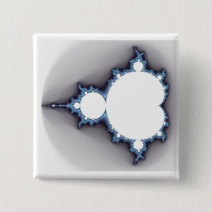 Bóton Quadrado 5.08cm Botão de Mandelbrot do Fractal