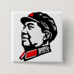 Bóton Quadrado 5.08cm Botão de Mao do presidente