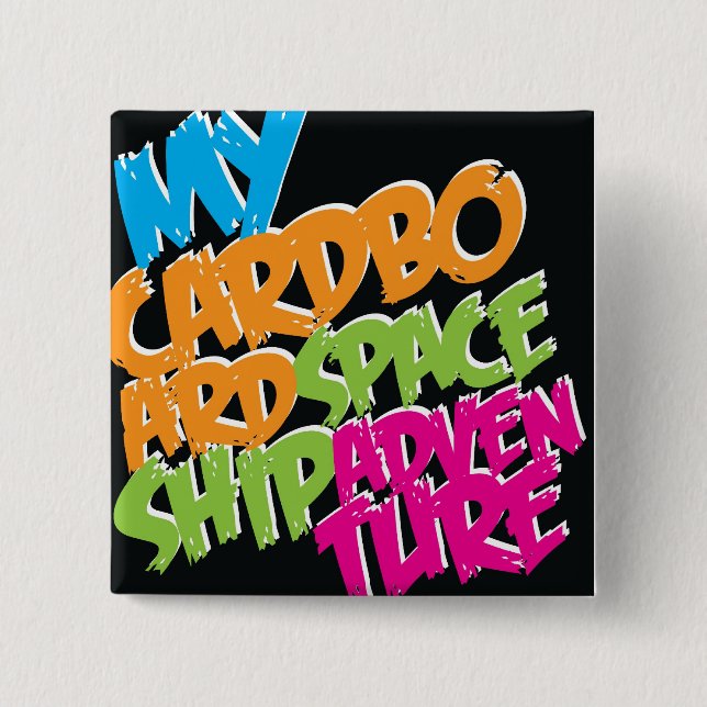 Bóton Quadrado 5.08cm Botão de MCSA (Frente)