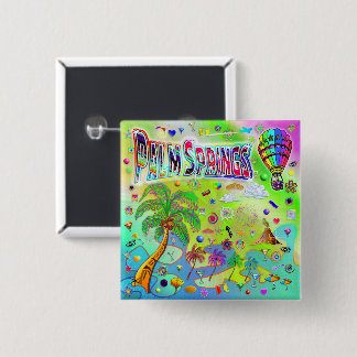 Bóton Quadrado 5.08cm Botão de Melodia do Eterno de Palm Primavera