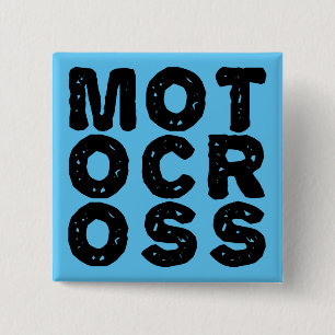 Bóton Quadrado 5.08cm Botão de Moto de Trilha Logo de Motocross Gigante 