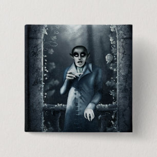 Bóton Quadrado 5.08cm Botão de Nosferatu
