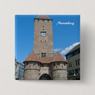 Bóton Quadrado 5.08cm Botão de Nuremberga