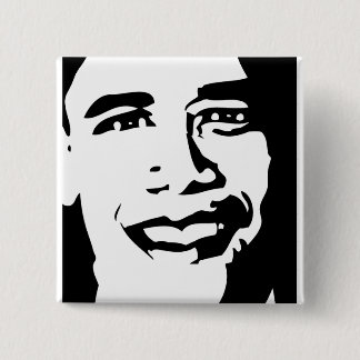 BÓTON QUADRADO 5.08CM BOTÃO DE OBAMA