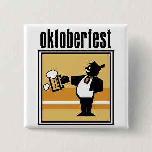 Bóton Quadrado 5.08cm Botão de Oktoberfest