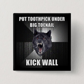 Bóton Quadrado 5.08cm Botão de palito