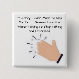 Bóton Quadrado 5.08cm Botão de Pânico