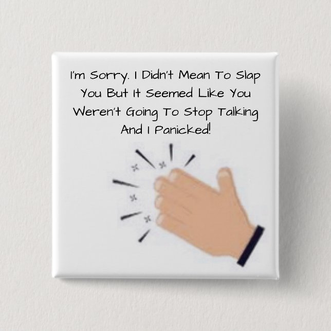 Bóton Quadrado 5.08cm Botão de Pânico (Frente)