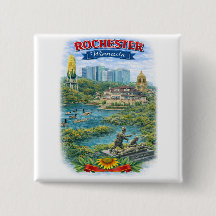 Botão de Pontos Turísticos de Rochester MN Minneso