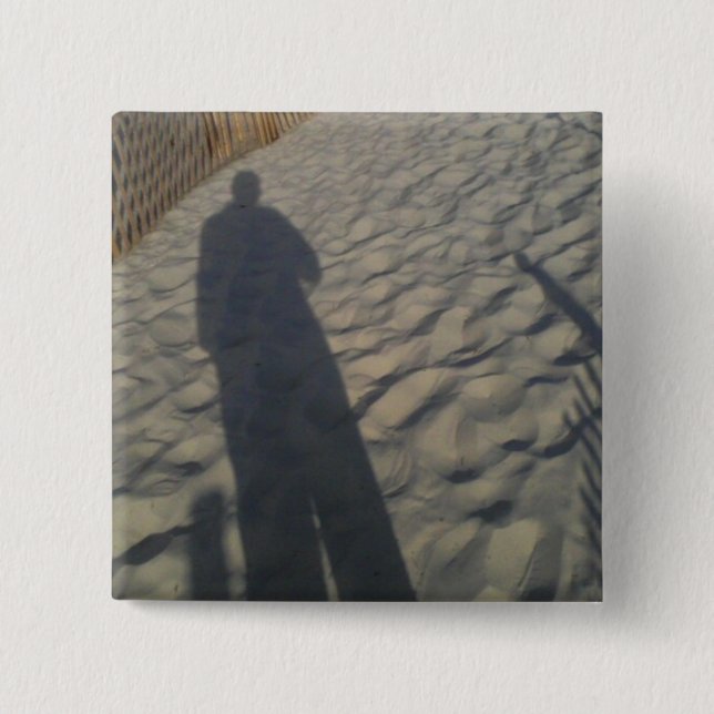 Bóton Quadrado 5.08cm Botão de Praia (Frente)