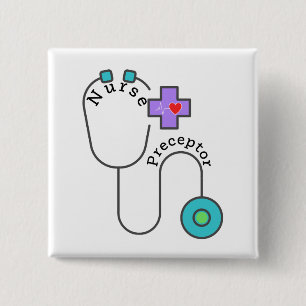 Bóton Quadrado 5.08cm Botão de preceptor de enfermagem
