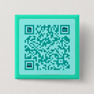 Bóton Quadrado 5.08cm Botão de QR Code www.dieteticwellness.org