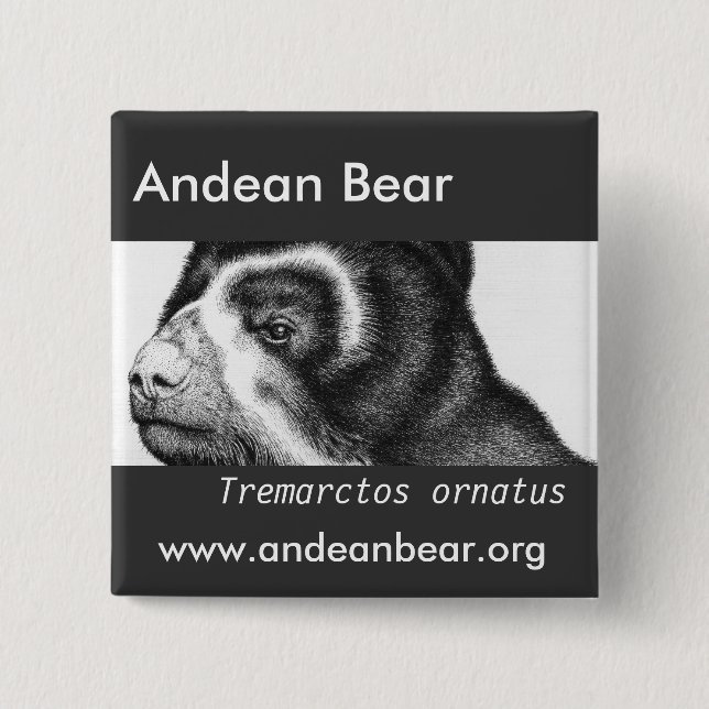 Bóton Quadrado 5.08cm Botão de R. Manrique Quadrado (Frente)