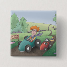 Bóton Quadrado 5.08cm Botão de Rally da Lady Road