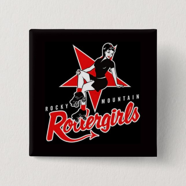 Bóton Quadrado 5.08cm Botão de RMRG (Frente)