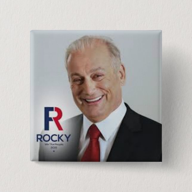 Bóton Quadrado 5.08cm Botão de Roque De Le Fuente 2016 (Frente)