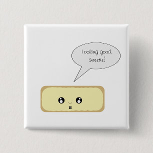 Bóton Quadrado 5.08cm Botão de Rosquinha complementar